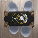 Norvel (or Norvill) Crest Tablecloth - Black Style